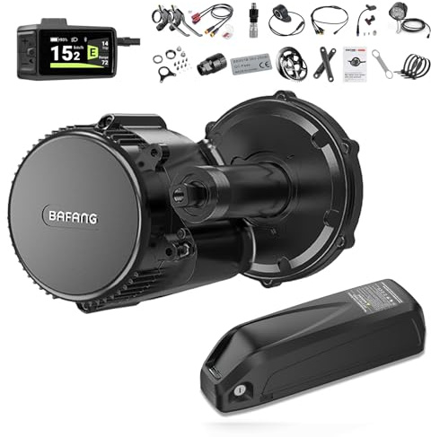 Kit di conversione Bafang 750 W 48 V BBS02B Motore centrale - Kit di conversione per bicicletta elettrica con batteria 48 V 13 Ah e Display DPC080 per pedivelle da 68 mm e 73 mm, Kit di conversione