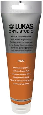 CREATIV DISCOUNT NEU LUKAS CRYL STUDIO/Acrylfarbe, 125 ml, Kadmiumorange (imit.)