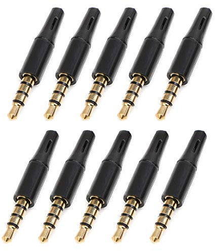 Lot de 10 adaptateurs de prise jack stéréo 3,5 mm à 4 pôles