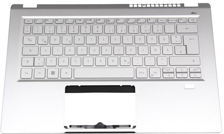Acer 6B.AB1N2.014 Original Tastatur inkl. Topcase DE (deutsch) Silber | mit Backlight für Swift 3 (SF314-511)