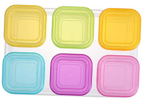 Gogogmee Aufbewahrungsboxen mit Deckel für Babynahrung aus Hochwertigem Pp-material Luftdicht für Obst Müsli Snacks und Andere Lebensmittel Leicht und Transportabel Zufällige Farbe