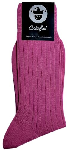 COOLORFOOL Chaussettes fil d'écosse 100% coton extra longues fibres| haut de gamme 25 couleurs éclatantes | fines et douces | Homme Femme | Fabriquées en Italie Marque Française