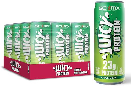 SCI-MX Juicy Protein Sparkling Protein Water • Apple & Kiwi Flavour 330ml x 12