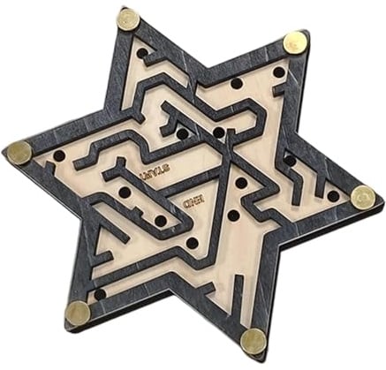 LRXFPIYF -Spielbrett aus, Murmel-Puzzlespielzeug, für ab 6 Jahren, Sechseck