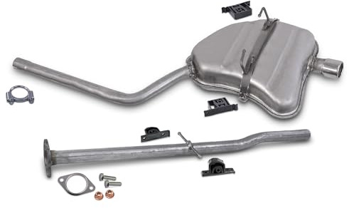 BESTPRICE ATP Endschalldämpfer + Abgasrohr + Montagematerial