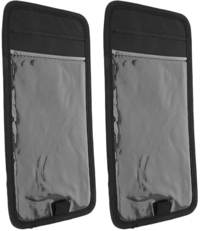 Porta Contrassegno di Parcheggio Nero 2 Pezzi per Auto | Documenti e Carte, Installazione Semplice, Capacità Ampia, Formato Compatto, Pratico da Portare in Auto