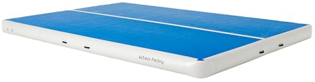 Sport-Thieme AirTrick by AirTrack Factory | Große Trainingsfläche für Sprünge | 20 cm Höhe | Blau | Vinyl AirBoard mit verstellbarem Druck | Inkl. Profi-Handgebläse Hikoki
