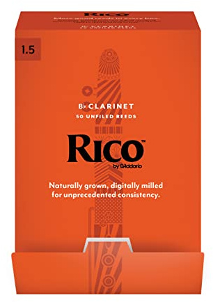 Rico by D'Addario Bb-Klarinettenblätter, Stärke 1.5, Bulk 50-pack