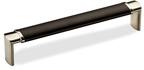 SOTECH Möbelgriff STOME BA 192 mm Edelstahloptik/schwarz eloxiert Kommodengriff Schubladengriff von Junker Design
