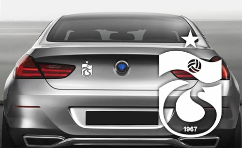 Saphir Design - Trabzonspor Logo A158 / 12 x 7 cm Hochleistungsfolie in Weiß für Kfz Oberflächen