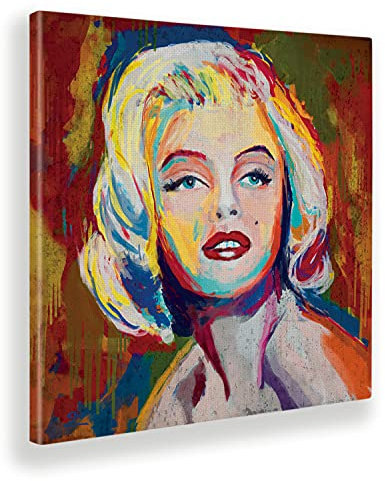 Giallobus - Gemälde - Marilyn - Leinwand - 100x100 - Bereit zum Aufhängen - Moderne Gemälde für zu Hause