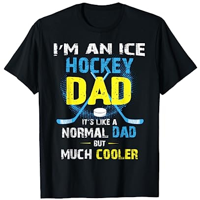 Eishockey Geschenk Papa, Ice Hockey Dad T-Shirt