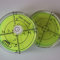 2 x Acrylic Large Spirit Bubble Level (Green Liquid) 60mm Diameter, Degrees - Acrylic Housing, Surface Level, Bulls Eye Bullseye Vial Round + 1 x Professional 15mm Bubble, Perfect for Tripod and More