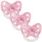 dentistar Silikon Schnuller 3er-Set - Größe 2, 6-14 Monate - Zahnfreundlicher Nuckel mit Dentalstufe – BPA-frei - Made in Germany - Einhorn, Rosa