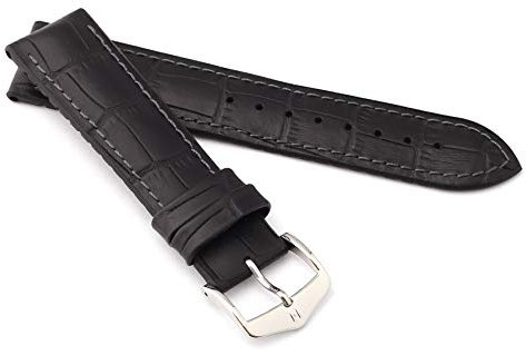 HIRSCH Unisex Performance Uhrenarmband Modell Paul 21 mm Schwarz