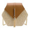 Bausweety Sac à bandoulière en paille pour femme, marron foncé, ブラウン