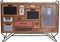 Retro Sideboard „LOFT Apartment“ – Industrial Kommode | Holz & Metall | 11 Schubladen im Patchwork-Stil | Loft Anrichte Vintage lof025 Palazzo Exklusiv