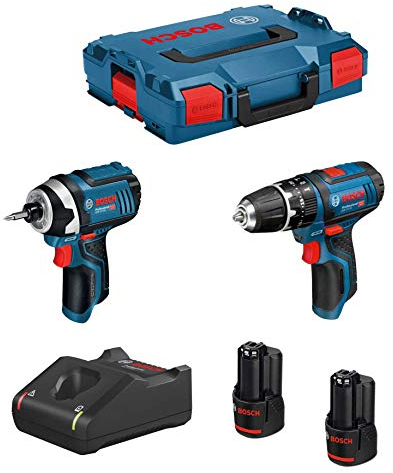 BOSCH Kit 12V B12GSBGDR2bat3a-40 (GSB 12V-15 + GDR 12V-10 + 2 x 3,0 Ah + GAL12V-40 + L-Boxx 102)