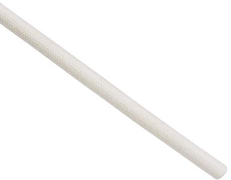 sourcing map Gaine Isolation Tresse 9.8Pied-5mm Haute Température Silicone Fibre Verre Manchon Blanc
