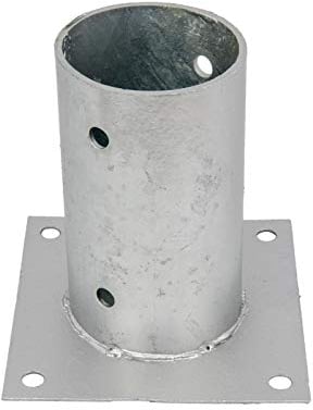 GeZu Impex® Post base Ø 101 x 101 mm Hot Dip Galvanised round fence support brackets deck holder pergola pavilion base bolt down shoe