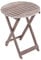 Nexos Trading DIVERO Vintage Balkontisch Gartentisch Beistelltisch braun/grau Durian-Holz rund klappbar Ø 50 cm, Höhe 60cm Blumen-Hocker Used-Look Schemel