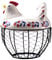 Cesta de huevos, Cesta de almacenamiento de huevos Estante de almacenamiento de huevos de gallina de cerámica creativa Cesta de recolección de frutas Decoración de cocina, Soporte de huevos Cesta