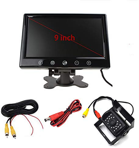 BOOMBOOST 9 TFT LCD Screen Car Monitor Headrest Monitor Use for Truck Bus Motorhome Car With Black Bus Camera 20M Dedicated Cable For Display Camera