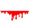 2er Set Tattoo Sticker Aufkleber Dekoration Herunterlaufendes Blut Tropfen Blutspuren Blutspritzer Halloween sarachen INION (Aufkleber 14x5cm)