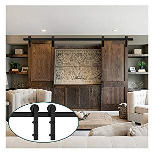 11FT/335cm Sliding Door Hardware Sliding Track Barn Door Kit for Double Barn Door