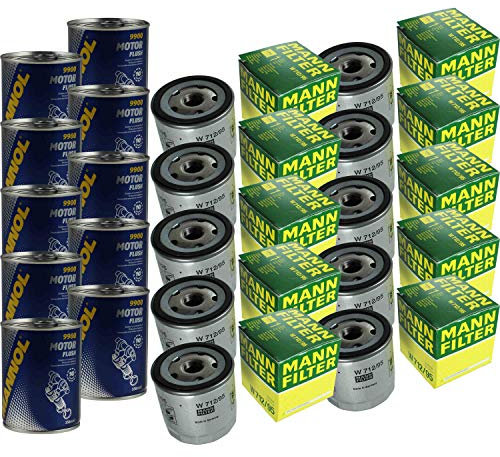 QR-Parts Set 85492853 W 712/95 9900 10x Original MANN Ölfilter + SCT Motor Flush Motorspülung