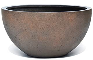 Eschbach® Pflanzkübel Low Egg Pot 30 Rost Braun Schale * 33 x 33 x 16 cm * 10 Jahre Garantie