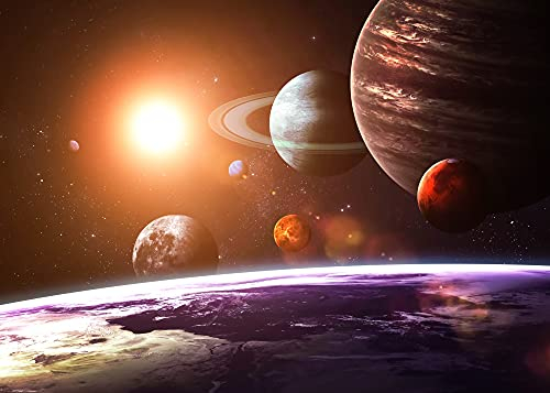 GALAXIE Fototapete VLIES-250x186 cm (2548A)-Planeten Weltall Sterne Astronaut Universum Erde Planet-Inkl. Kleister-Vliestapete Bild Dekoration Wand-Dekor Moderne Motiv-Tapete Panorama Poster XXL