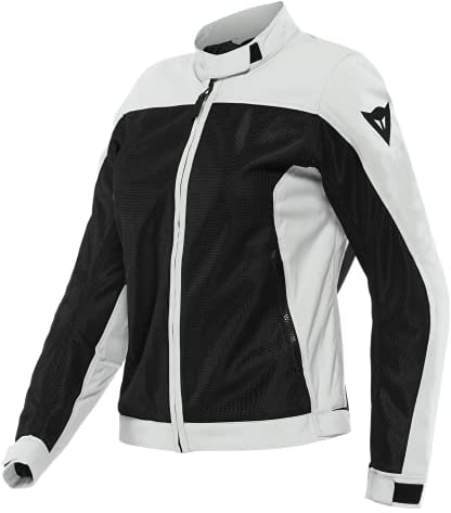 Dainese Sevilla Air Lady Tex Jacket, Motorradjacke Sommer, Damen, Schwarz/Glacier-Gray, 54