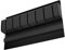 Linero MosaiQ Magnet Messerhalter für bis zu 7 Messer schwarz Kunststoffdekor (350 x 45 x 200 mm) von Sotech