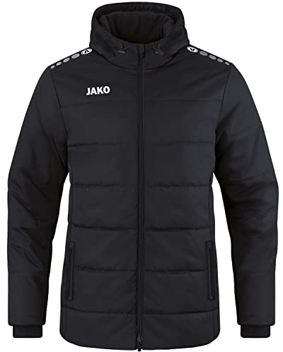 JAKO Team Coach Kapuzenjacke Kids schwarz, 140 Kinder