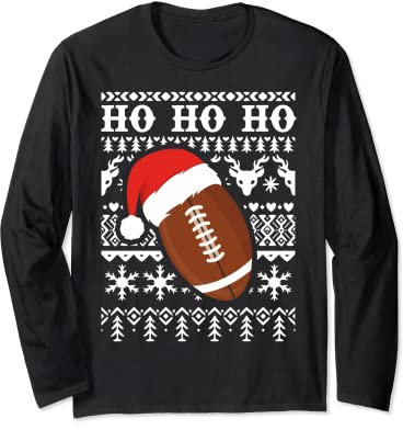 Lustiger American Football Ugly Christmas Sweater Jungen XMAS Langarmshirt