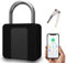 Fingerabdruck Vorhängeschloss, Eseesmart Großes Smart Lock, Bluetooth Biometrischem Vorhängeschloss mit Schlüssel, Wasserdichtem Schloss mit Gummischale, Fitnessstudio, Schränke, Büro
