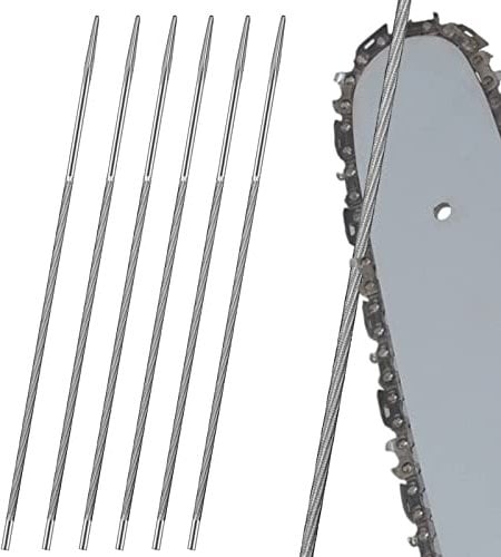 Lime Rotonde per Catene di Motosega,4.0MM affila Catena Motosega Catene per Motosega lima Catena Motosega 6 Pacchi,Strumento di Affilatura per la Riparazione e l'affilatura delle Catene della Sega