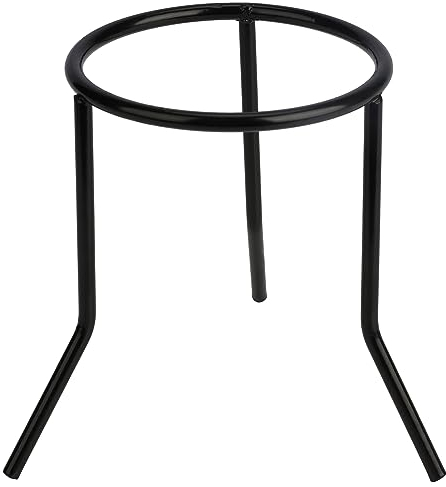 stonylab Lab Metall Dreibein Stand, Langlebiger Wiederverwendbarer Bunsenbrenner-Stativ-Lampenständer für den Laborgebrauch, Schwarz