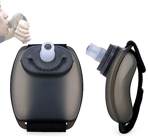 GQC Handgelenk Flasche Praktische Handgelenk Trinkflasche Tragbare Sports Wasserversorgung Trinken Flasche Auslaufsicher Joggen Flasche Outdoor Gym Radfahren 200 ml Flasche Schwarz