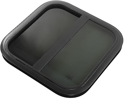 Ventana corredera de RV para caravana con aislamiento térmico, vidrio templado, marco de aleación de aluminio, tamaño 500x500 mm, para uso marino (grosor de pared: 26 a 31 mm)