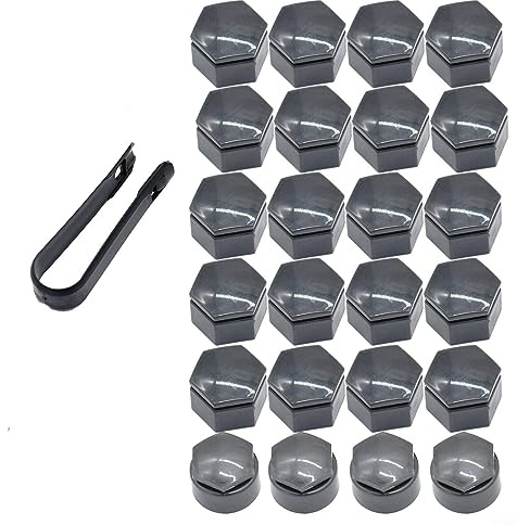 22 mm graue Bolzenabdeckungen und Verschlusskappe, verbessert und schützt Räder Reifen Muttern Abdeckungen für Opel Insignia, Auto-Radmutter-Abdeckungen, 5er-Set