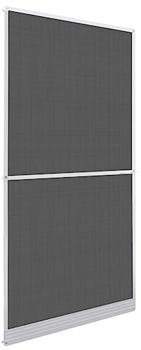 Zanzariera a battente per porta 100 x 215 cm, colore telaio, colore: bianco