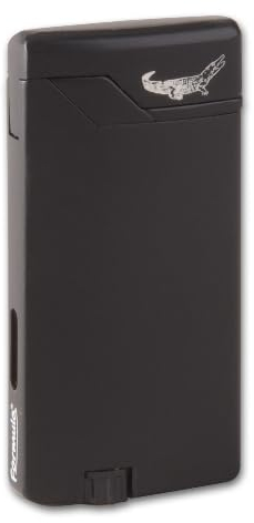 Feuerzeug Flat Flame Formula Crocodile Black matt