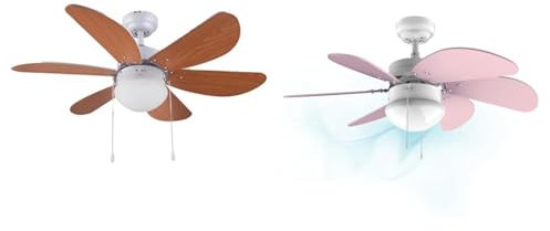 Cecotec Ventilador de Techo con Luz EnergySilence Aero 360. 50 W, Bajo consumo, 91 cm de Diámetro & Ventilador de techo EnergySilence 3600 Vision Purple. 50 W, Diámetro 92 cm, Lámpara