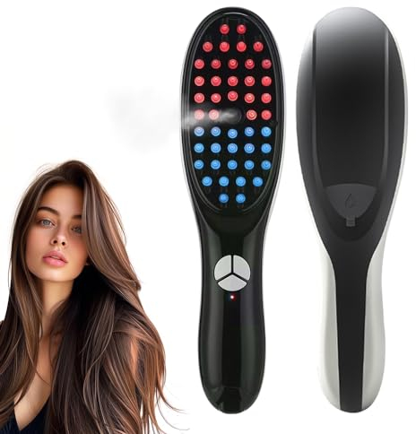 HIULLEN Kopfhaut Massagebürste Elektrisch, Kopfmassagegerät Elektrisch, The Original Therabrush mit Haarölspender, Elektrische Haarbürste Damen zur Massage und Kopfhautpflege