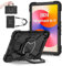 FONREST Coque portable robuste pour Huawei MatePad SE 11 2024 AGS6-W00 avec béquille pivotante/anneau de suspension et poignée de levage - Coque hybride résistante aux chocs (noir)