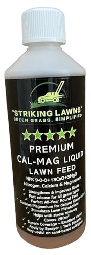Premium Lawn Feed Liquid | NPK 9-0-0+13CaO+3MgO Covers 250m² | All-Year Nitrogen, Calcium & Magnesium CAL MAG - Spring & Summer Boost