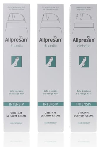 Allpresan diabetic INTENSIV Schaum-Creme - bei Diabetes mellitus - für sehr trockene bis rissige Fußhaut - 200 ml (3er Pack)