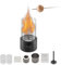 VEVOR Feuerstelle, φ160x285mm Tischkamin aus Metall, Dekoration für drinnen & draußen, Feuerschale für Reinigungsalkohol, Smores-Maker mit Glas, für Terrasse & Balkon mit Feuerlöscherabdeckung